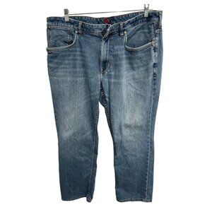 Tommy Bahama Mens Relaxed Fit Authentic Blue Denim Jeans Frayed Hem Sz 40